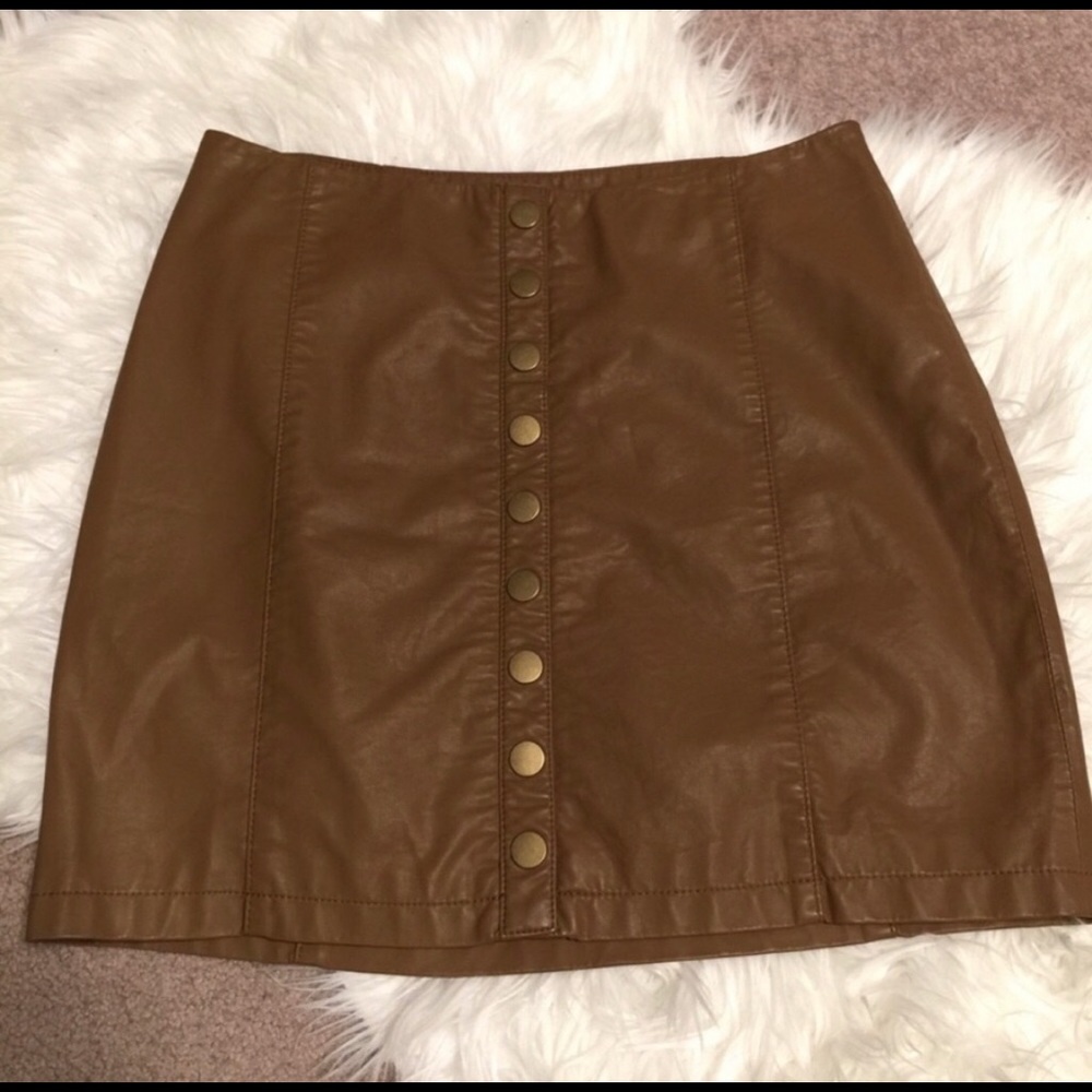 Free people leather skirt NWOT $128